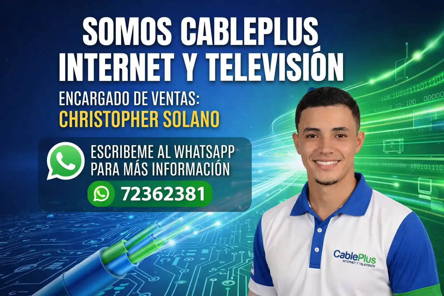 Encargado de ventas cableplus guacimo